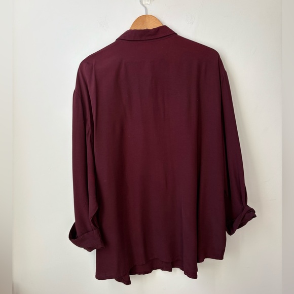 Vintage Deep Burgundy Lace Blouse - Picture 3 of 14